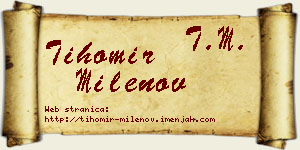 Tihomir Milenov vizit kartica